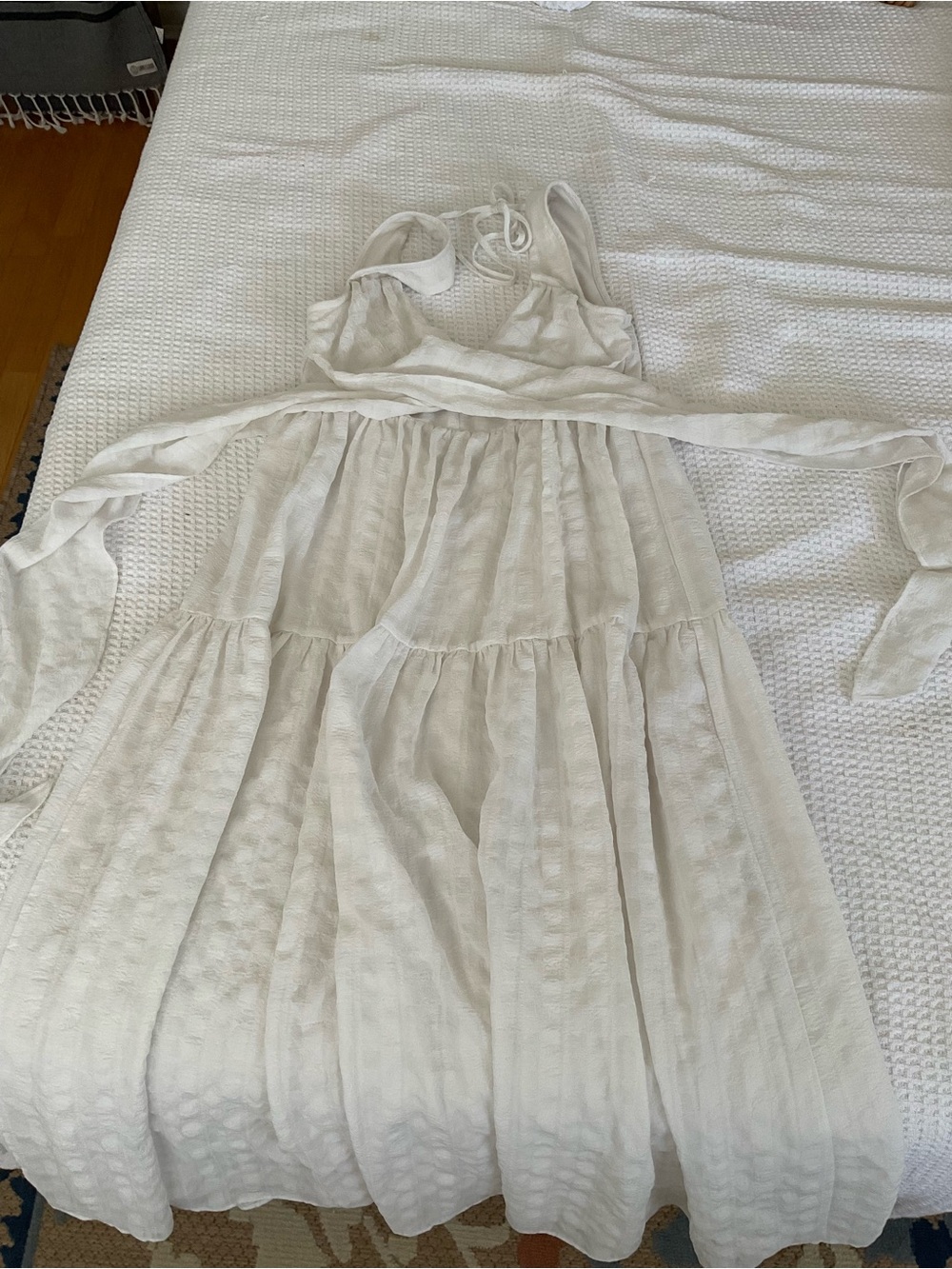 Lulu's White Ruffled Maxi Dress